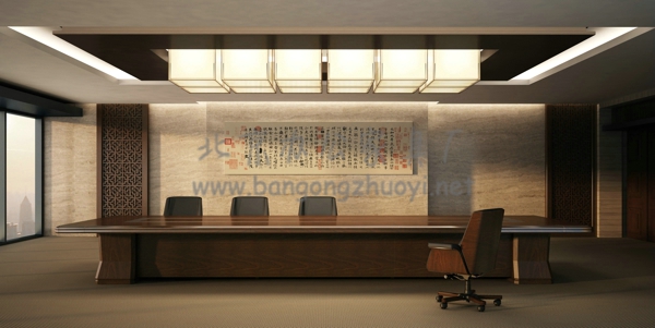 實(shí)木會(huì)議桌圖片